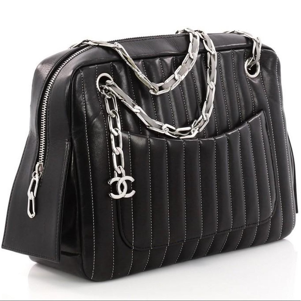 CHANEL Quilted Vertical Mademoiselle Camera Case - Picture 2 of 16
